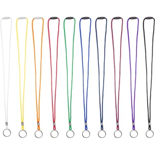 Karteo Schlüsselband [1 Stück] Lanyard 3 mm Polyester mit Schlüsselring und Sicherheitsverschluss für Kartenhüllen Ausweise Schlüssel