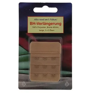 zettl GmBH BH-Verlängerung 3-reihig, Verschluss Band Erweitert Komfort Tragekomfort beige,