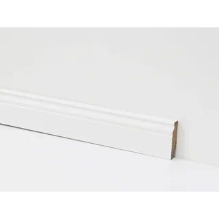 Equipped Sockelleiste 90mm 0031 Weiss Mit Fase (Berliner Leiste)