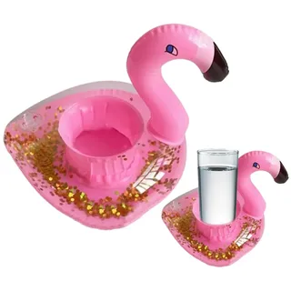 BIRLOZA 2 Stück Aufblasbares Flaschenhalter,Getränkehalter für Pool, Aufblasbarer Pool Getränkebecher,Beachparty Aufblasbar Getränkehalter, für Kinder Familie Pool Party(Tier)