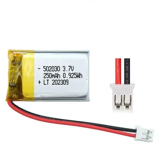 Efaso 502030 3,7 Volt Akku 250 mAh LIPO Maße: L 30mm B 20 mm T 5 mm JST PH1.25 Stecker Schutzplatine