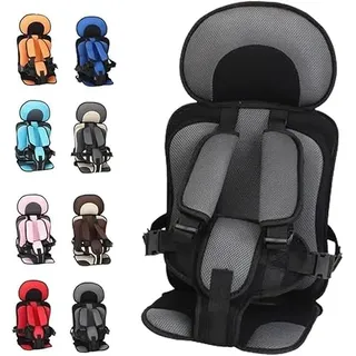 Kompakter Kinderreisesitz, Tragbarer Autositz For Kinder Von 1-3 Jahren, Faltbares Autositz-Schutzzubehör, Reise-Schutzzubehör, Einfache Handhabung(Gray,Large)