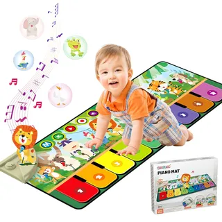 Fisher-Price Rodzon Baby Spielzeug ab 1 Jahr, Musikmatte Kinder 19 Liedern 10 Tieren,