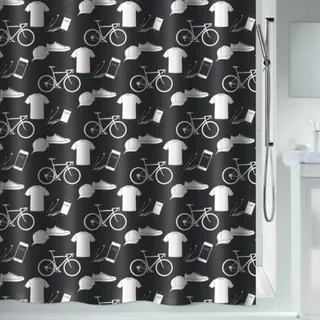 Spirella Duschvorhang 240 x 180 cm schwarz
