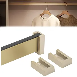 kleiderstange schrank Garderobe Kleiderbügel Stange für Jacken, Bettwäsche und Decken, Hängestange für Kleiderschränke, Aluminium Raumteiler Stange für Schlafzimmerschränke ( Color : Gold , Size : 110