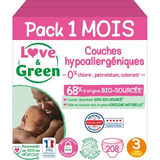 Love & Green Ökologische Windeln 4-9 kg 3 x 52 Stück