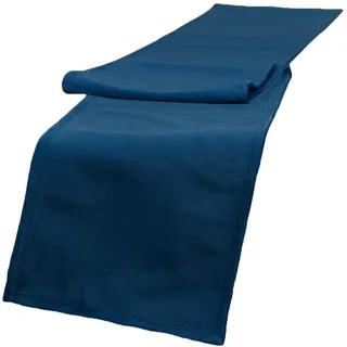beties Heimtextil Xl-Tischband, Blau, Dunkelblau, Textil, Uni, Rechteckig, 18x220 cm, Oeko-Tex® Standard 100, Hergestellt in Europa, Wohntextilien, Tischwäsche, Tischläufer