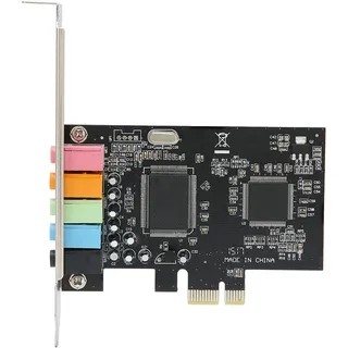 ASHATA PCIe-Soundkarte, 5.1 Interne Soundkarte für PC Windows 7/Vista/XP 32/64-Bit mit Low-Profile-Halterung, 3D-Stereo-PCI-e-Audiokarte