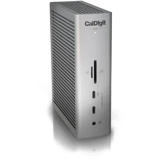 CalDigit TS5 - Thunderbolt 5 Dock, 15 Ports, 140 W dedizierte Host-Aufladung, 80 Gb/s Thunderbolt 5 x4, USB-C 10 Gb/s x3, USB-A x2, 2,5 GbE, Dual 8K @ 60Hz, SD & microSD UHS-II, 1 m geflochtenes Kabel