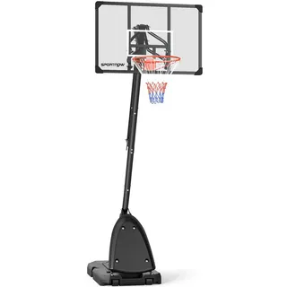 sportnow Basketballständer mit Rollen 107x70cm Rückwand, Mobiler Basketballkorb mit Ständer, verstellbare Korbhöhe 236-293 cm