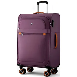 Verage Koffer Weichschalenkoffer, Leicht Reisekoffer mit Zahlenschloss, 4 Rollen, Stoffkoffer, Handgepäck/Set 3-teilig, 56/66/76cm,47/77/109L rot 78 cm | 109 l