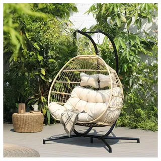 Home Deluxe Hängesessel Loma 2-Sitzer Beige