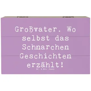 Mr. & Mrs. Panda Dekokiste 19 x 12 cm Spruch Großvater Geschichten - Lavendeltraum - Geschenk, G (1 St), Robustes Material lila