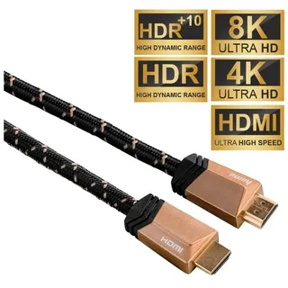 Hama 00122187 HDMI-Kabel 3 m HDMI Typ A (Standard) Schwarz, Bronze