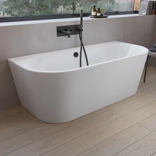 pianura Valentina Vorwand-Badewanne 180 x 80 cm, Badewannen, weiß