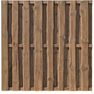 Delta Zaun Bohlenzaun Natura 180 x 180 cm braun