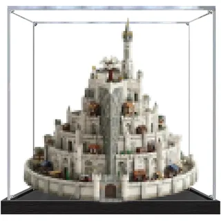 Acryl-Vitrine für Lego 11377 - Für Herr der Ringe: Minas Tirith - Drittanbieter-Acrylbox, staubdicht, kratzfest, dicke, langlebige Schutzhülle (3 mm)