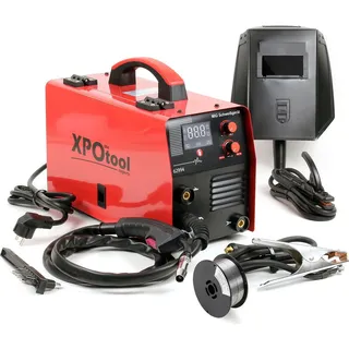 Wiltec Mig Schweißgerät Igbt Inverter für Mig/mma Schweißen für Fülldraht und Elektroden geeignet, Elektroden Schweißgerät