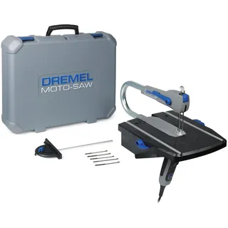 Dremel MS20 Moto-Saw Dekupiersäge, Kompakte 2-in-1-Tischkreissäge (70 W) mit 1 Zubehörteil und 5 Sägeblättern für seitliche und lange Schnitte in Weiches Holz, Laminat und Kunststoff