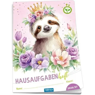 Trötsch Verlag TRÖTSCH - Jahresbezogenes Hausaufgabenheft Grundschule Faultier 26/27