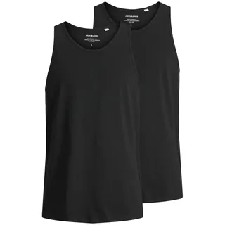 JACK & JONES JACBASIC TANKTOP, einfarbig, Baumwolle Schwarz 2XL Pack