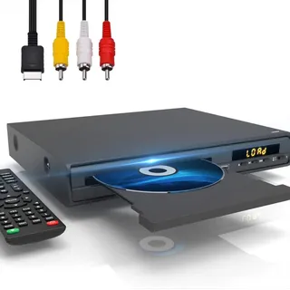 Maite DVD-Player, Multi-Region DVD-Player für TV, HDMI AV-Anschluss/USB-Eingang/Mikrofon-Eingang, Unterstützung NTSC/PAL-System, Fernbedienung, HD DVD-Player mit Allen Regionen