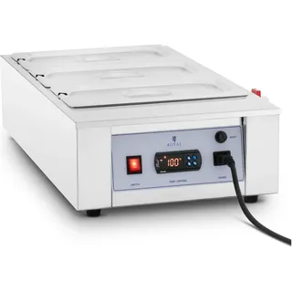 Royal Catering Schokoladenschmelzgerät 3 x 3,2 l bis 100 °C - Silber