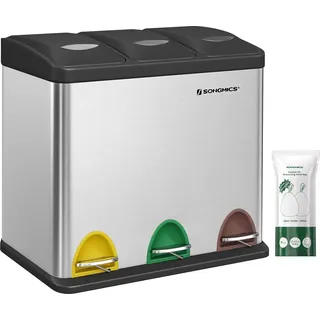 Songmics Mülltrenner 3 x 8,0 l edelstahl