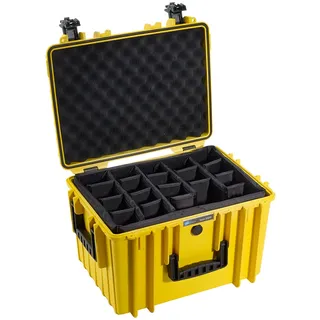 B&W International  Outdoor Case Type 5500 gelb + Facheinteilung