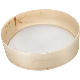 DECHOUS Mehlsieb Holz 27cm Handliches Feinmaschiges Küchensieb Zum Backen Für Mehl Puderzucker Und Salz