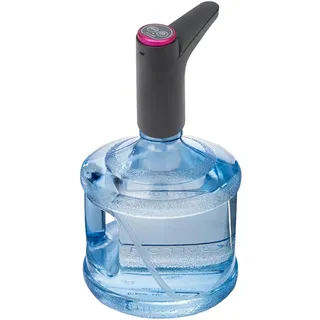 Czyurachel Wasserflaschen Pumpe, Water Dispenser mit USB-Kabel, Camping Wasserhahn mit pumpe, 50cm Wasserschlauch, tragbarer elektrischer Wasserspender, 1.2L/min (Schwarz)