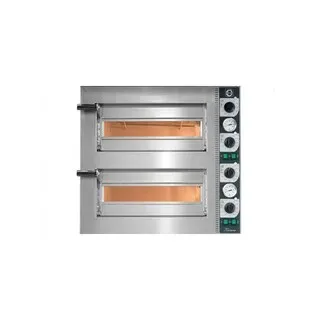 Cuppone Tiziano Pizzaofen für 2+2 Pizzen Ø30cm 2 Kammern Mechanisch - TZ230/2M: mit Untergestell / ohne Haube