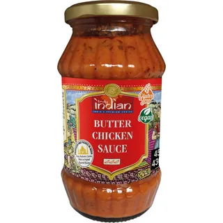 TRULY INDIAN Butter Chicken Sauce – Mild-würzige Fertigsauce für schnelle Gerichte mit natürlichen Zutaten – Authentisch indisch kochen – Vegan & glutenfrei – 3 x 450 g