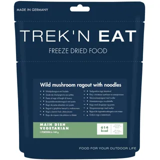 Trek'n Eat Trek’n Eat Waldpilzragout mit Nudeln – Outdoor-Fertigmahlzeit (vegetarisch) | Gefriergetrocknete Trekkingnahrung mit hohem Energiegehalt – ideal für Camping, Wandern & Expeditionen