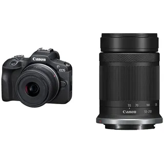 Canon EOS R50 schwarz + RF-S 18-45 mm + RF-S 55-210 mm