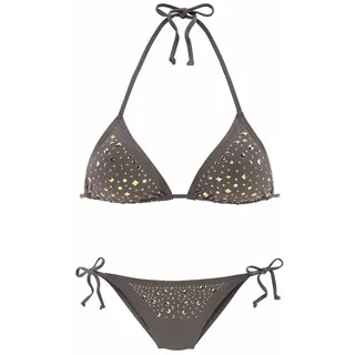 JETTE Triangel-Bikini Damen stein Gr.36 Cup C/D