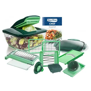 Genius Nicer Dicer Chef 15-tlg. grün Set 1