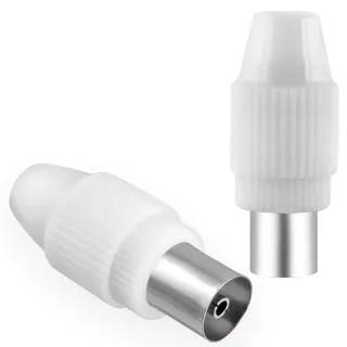 1x Antennenbuchse für Kabelfensehen DVB-C Radio und DVB-T2 TV Antennen IEC Buchse (weiblich) für Koaxial Antennenkabel Kupplung Kabel BK Anlagen HQ 4K UHD von HB-DIGITAL