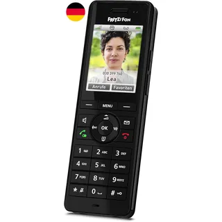 Fritz!Fon X6 Black Dect-Komforttelefon (Hochwertiges Farbdisplay, Hd-Telefonie,