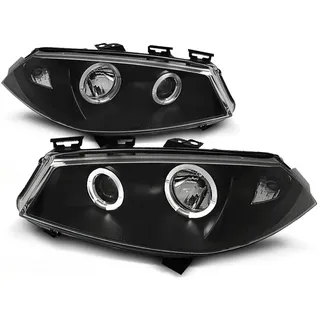 LED Angel Eyes Scheinwerfer Set in schwarz für Renault Megane II 11.2002-12.2005