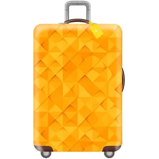 FANSU Elastisch Kofferhülle, Geometrisch Stil Kofferschutzhülle Gepäckabdeckung Reise Kofferhülle/Gepäck Cover/Koffer Schutzhülle/Hülle für Reisekoffer (XL(29~32 Zoll),Gelb Rhombus)