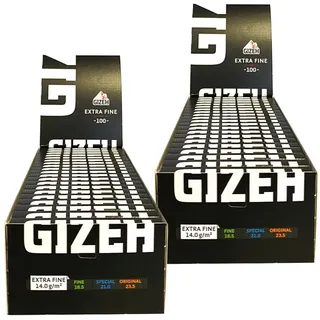 Gizeh Black Extra Fine Zigarettenpapier (40x100) 14qm Flächengewicht