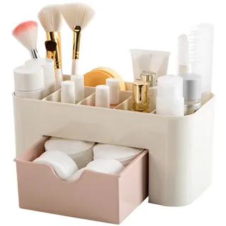erthome Einsparung Space Schublade Typ Make-up Kit Desktop Kosmetik Organizer Aufbewahrungs Box (221010.3 cm, Rosa)