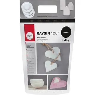 Rayher 34409102 Gießpulver Raysin 100, weiß, 4 kg