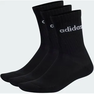 adidas Linear Crew Cushioned Socken, 3 Paar Black / White 28-30