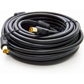 PremiumX 12,5m Antennenkabel TV Anschlusskabel HDTV Full HD, 4K Koaxial-Kabel - Vollmetall-Stecker auf IEC-Buchse für digitales Fernsehen und Radio