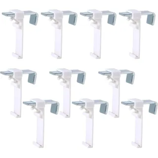 10 Stück Klemmfix Halterung Für Klemmfix Rollo, Rollo Halterung, Plissee Ersatzteile Klemmträger,Ohne Bohren Zum Klemmen Und Kleben, Als Zubehör Ersatzteil Für Die Befestigung Am Feststehenden Fenster