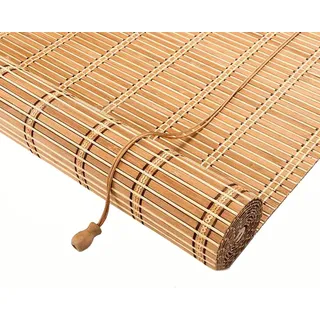 Ineasicer Natur-bambus-rollo, Außenrollo, Hochwertiges Holzrollo Für Küchentüren Und -fenster, Bambusrollos, 70 % Schutz Vor Stromausfällen (60 X 180 Cm)