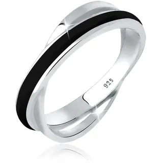 Elli Ring 925 Sterling Silber in Schwarz | Gr.: 56