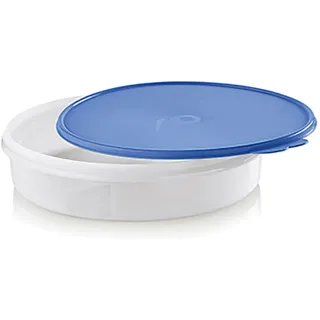 TUPPERWARE Kuchenheber Kuchenheber Kuchenheber Kurier Keksdose mit saphirblauem Verschluss 30,5 cm